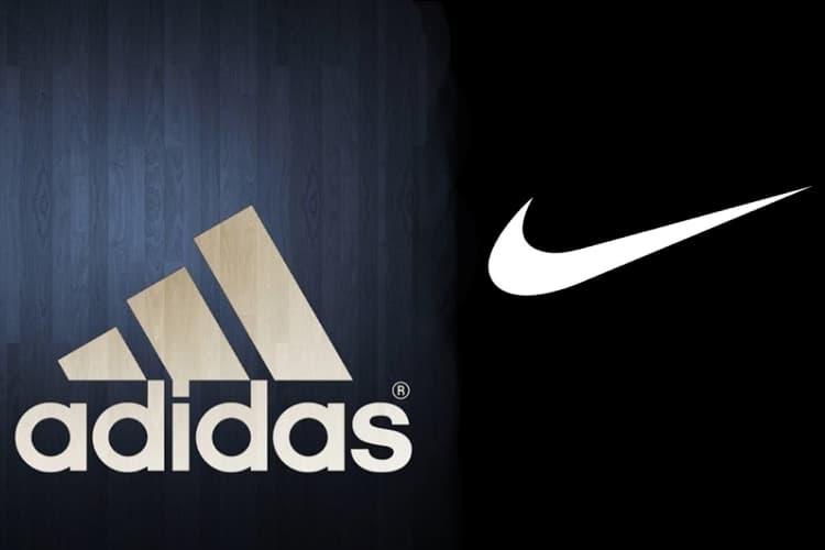 Logo Adidas dan Nike.